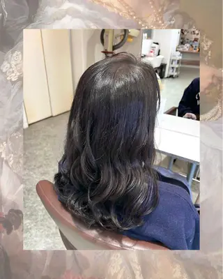 セミロング カラー ꧁꒰ঌ奈菜美໒꒱꧂ 箕面美容室のヘアスタイル