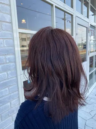 ミディアム 岡本 真実のヘアスタイル