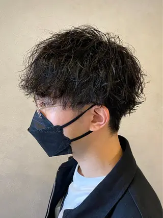 パーマ メンズ 艶カラー✨️派手髪 🦄renのヘアスタイル