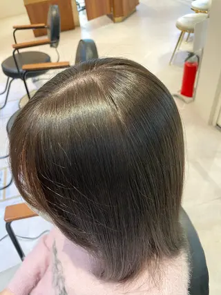 カラー オリーブカラー🫒/ ハッシュカット/みゆのヘアスタイル