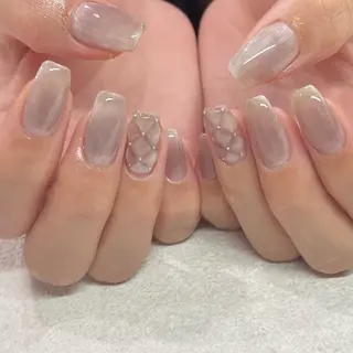 ネイル パラジェルネイル 大人可愛/シンプルのネイルデザイン