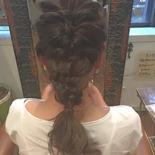 セミロング ロング カラー ヘアアレンジ 谷﨑 仁美のマツエク・マツパデザイン