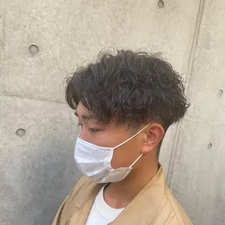 ショート パーマ メンズ 梅田茶屋町メンズ 専門美容師 山元一平のヘアスタイル