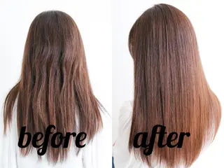 韓国レイヤーカット/ ダブルカラーのヘアスタイル