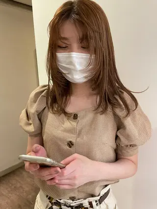ミディアム 大人girly🛋️ 🤍yukakoのヘアスタイル