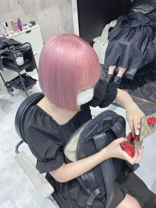 ミディアム カラー パーマ ヘアアレンジ メンズ キッズ ネイル マツエク・マツパ アイブロウ 💖オタク美容師 ꒰ঌ♡モモ♡໒꒱のヘアスタイル