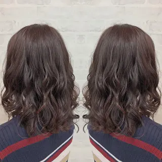 ミディアム パーマ ヘアアレンジ 竹内 結希のヘアスタイル
