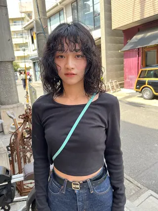 ショート パーマ ヘアアレンジ ハイトーン/美髪矯正 🍃大江拓実のヘアスタイル