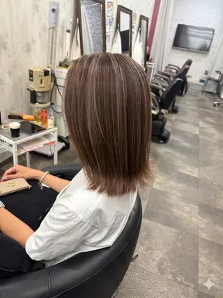 ミディアム カラー 田中 沙也香のヘアスタイル