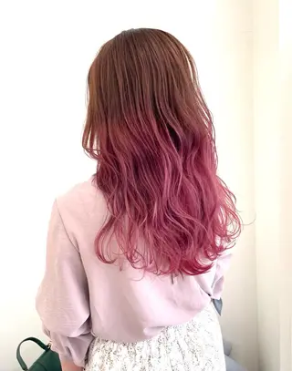 ロング カラー ダメージレスブリーチ HIROSHIのヘアスタイル