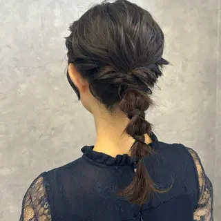 ミディアム ヘアアレンジ NUMBER_ ユイナのヘアスタイル