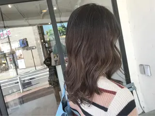 セミロング カラー オリーブ透明感カラー 表参道/MIKUのヘアスタイル