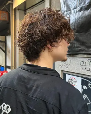 ショート カラー パーマ ヘアアレンジ メンズ 💎髪質改善特化💎 RUITOのヘアスタイル