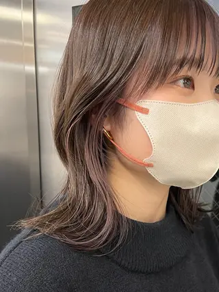 ミディアム カラー ブリーチダブルカラー 【koide】のヘアスタイル