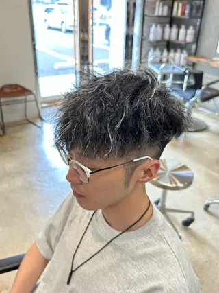ショート カラー パーマ メンズ 倉持誠也 ショートスタイル特化のヘアスタイル