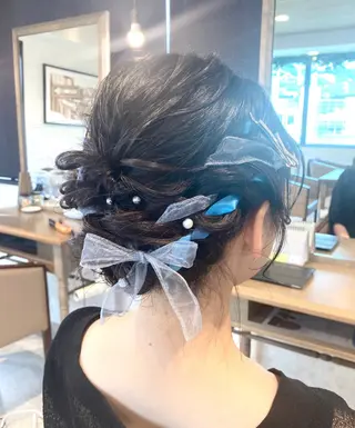 ミディアム 酸性ストレート/ブリ ーチなしWカラー河本のヘアスタイル