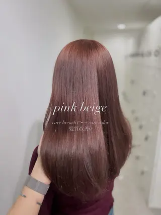 ロング カラー YUKA🤍ベージュ /ミルクティーのヘアスタイル