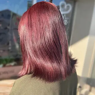 ミディアム カラー 藤野 莉奈のヘアスタイル