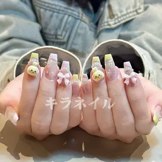 ネイル 🎀kira 長さだし💗モチ最高のネイルデザイン