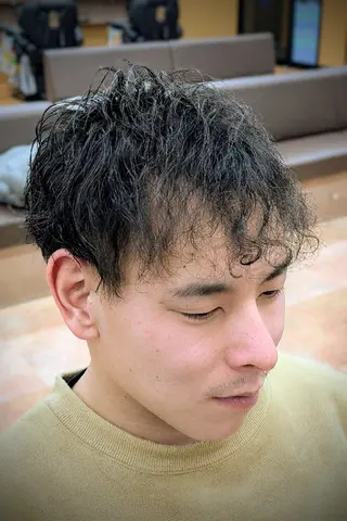 ショート パーマ 理容プラージュ燕三条 福井のヘアスタイル