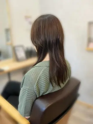 セミロング カラー 鈴木 久美子のヘアスタイル