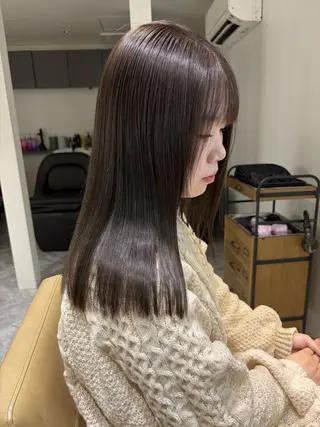 セミロング カラー 赤み消しカラー/ ナチュラル/トモキのヘアスタイル