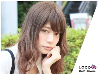 ロング カラー 榎本 稔久のヘアスタイル