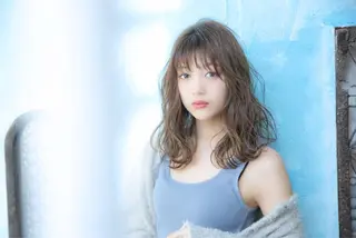 セミロング カラー パーマ 代表 吉澤弘哲のヘアスタイル