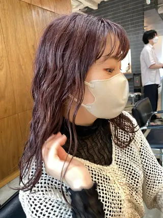 ミディアム カラー 砂原 ひよりのヘアスタイル