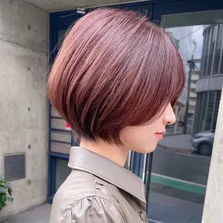 ショート ブリーチなし 透明感カラー/艶髪のヘアスタイル