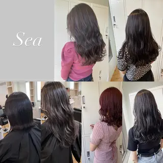 ロング ハイトーン髪質改善 家中貴典のヘアスタイル
