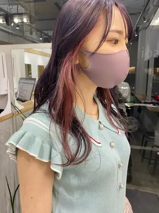 ロング カラー パーマ ヘアアレンジ メンズ キッズ ネイル マツエク・マツパ 森貴裕/ベージュ/ パーマ/オリーブのヘアスタイル