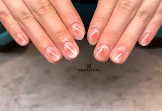 ネイル mellow:ｸﾙﾐ ﹡˖˟༝🎀˖˟ ༝のネイルデザイン