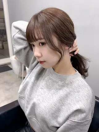 セミロング カラー 🪞上品で可愛い韓国 ヘア🪞Rikutoのヘアスタイル