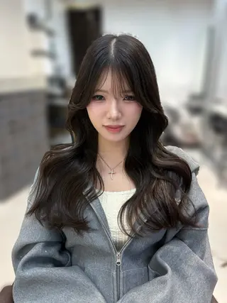 ロング ninaアイドル前髪 ×透明感🎀のヘアスタイル