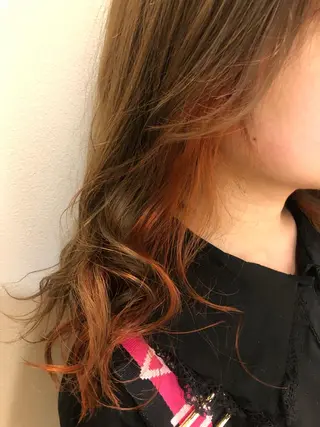 セミロング カラー 盛れるレイヤーカット 得意🌹井上美沙のヘアスタイル
