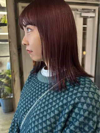 ミディアム カラー myu 🐈‍⬛のヘアスタイル