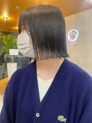 ショート カラー センターパート/ 暖色カラーayuのヘアスタイル