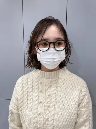 ミディアム カラー 狩野 羅夢のヘアスタイル