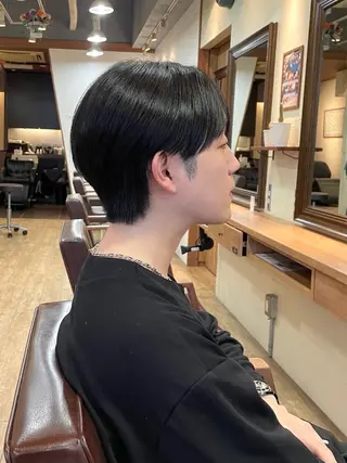 ショート メンズ ショート/ボブ/ メンズ/縮毛矯正のヘアスタイル