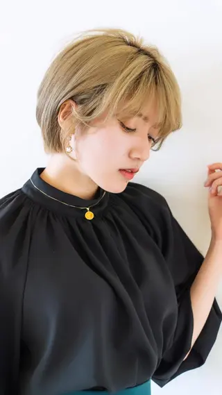 ショート カラー パーマ 北川 泰之のヘアスタイル