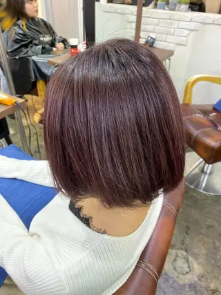 ミディアム カラー ヘアアレンジ 【艶髪×韓国風】 毛流れ職人 RYOのヘアスタイル