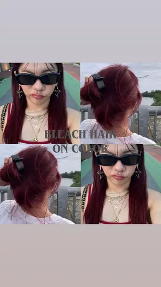 ミディアム カラー RUKA 美容院×ネイリストのヘアスタイル