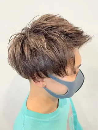 ショート カラー パーマ メンズ FLAGS YAMATOのヘアスタイル