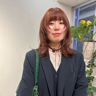 ミディアム みうら ありさのヘアスタイル