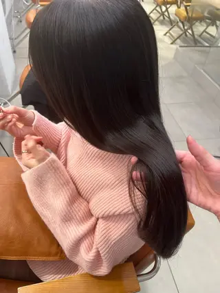ロング カラー Kasumi | くすみブラウン×渋谷のヘアスタイル