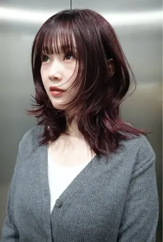 セミロング ハッシュレイヤー ༊*·˚ リナのヘアスタイル