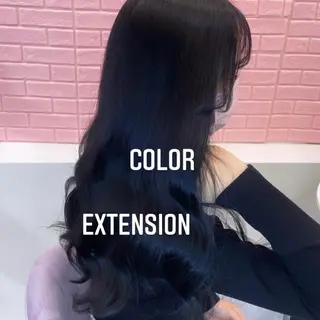 ロング カラー エクステ🩵ブリーチ 韓国ヘア🩵KAEのヘアスタイル