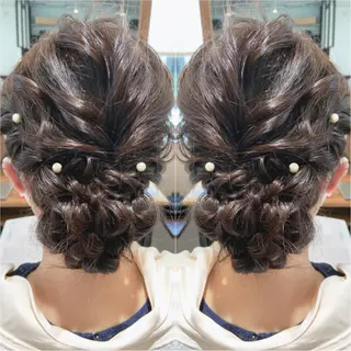 セミロング ヘアアレンジ 韓国hair🦋 Nanaのヘアスタイル