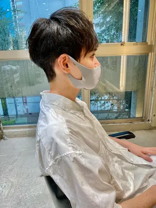 ショート メンズ 大人可愛いレイヤー 大田のヘアスタイル